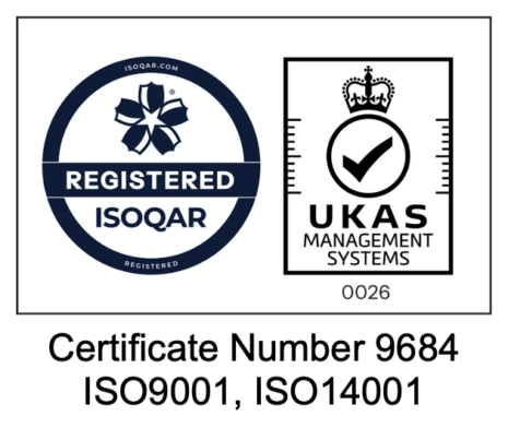 Certificate Number 9684 ISO9001, ISO14001